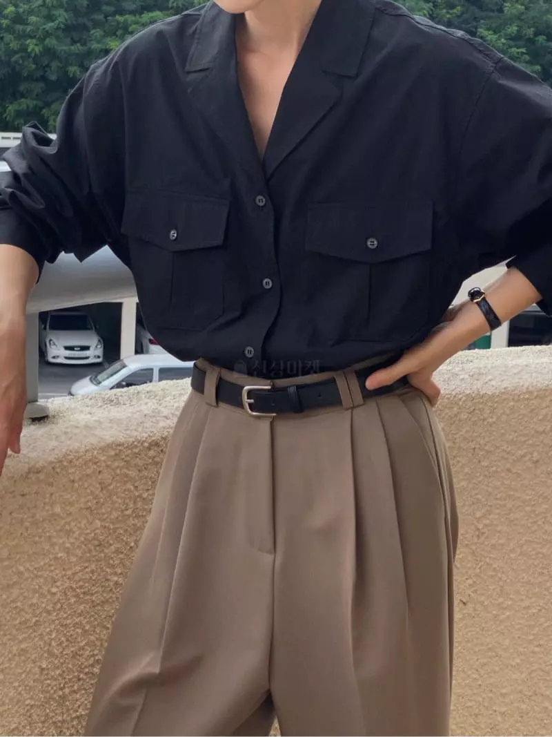 Plat - Korean Women Fashion - #momslook - Lilly Pocket Shirt - 8