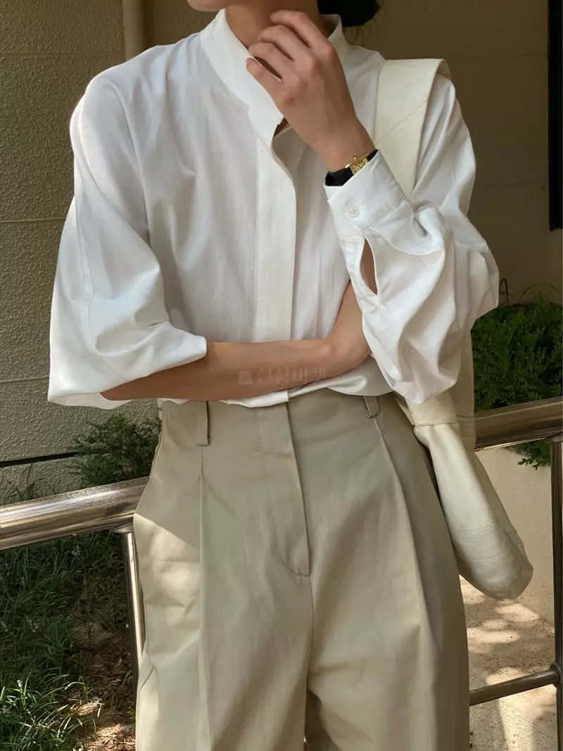 Plat - Korean Women Fashion - #thatsdarling - Half Blouse - 7