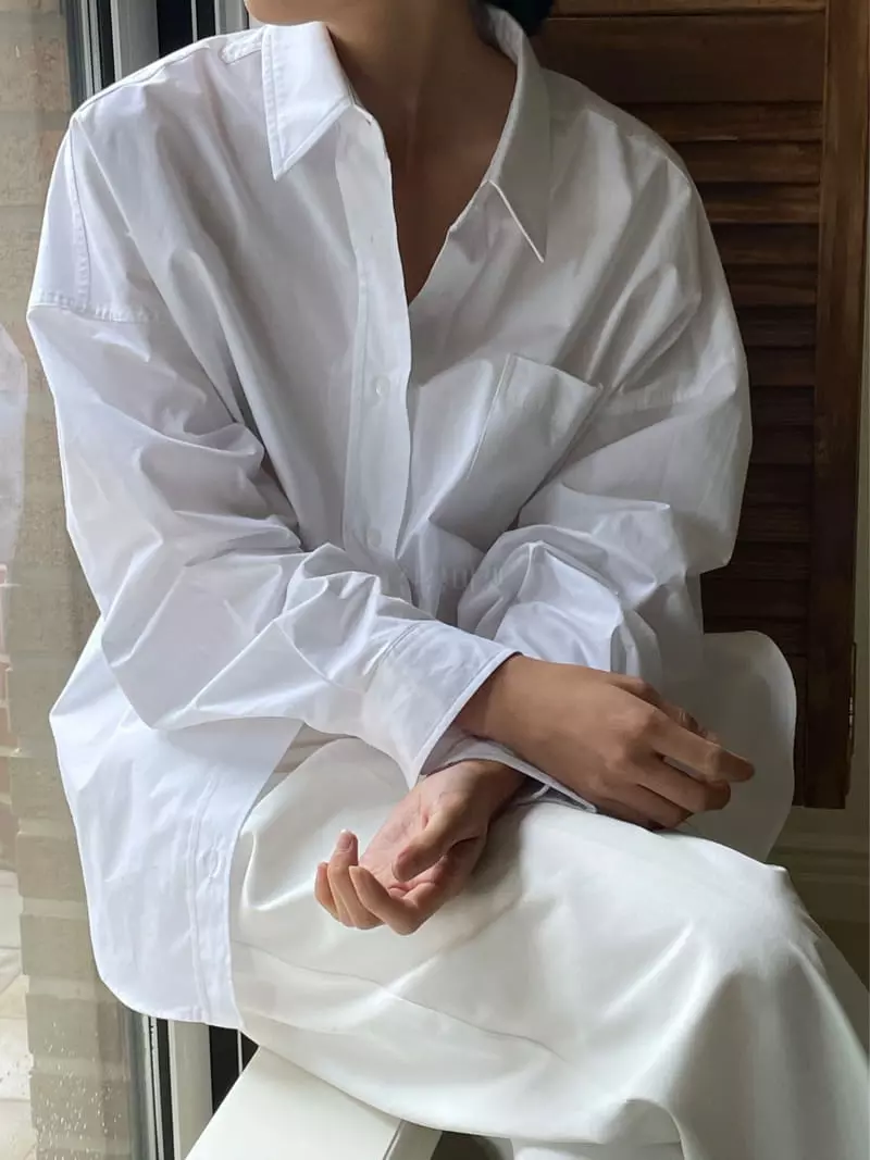 Plat - Korean Women Fashion - #thelittlethings - Classic Pocket SHIrt - 5