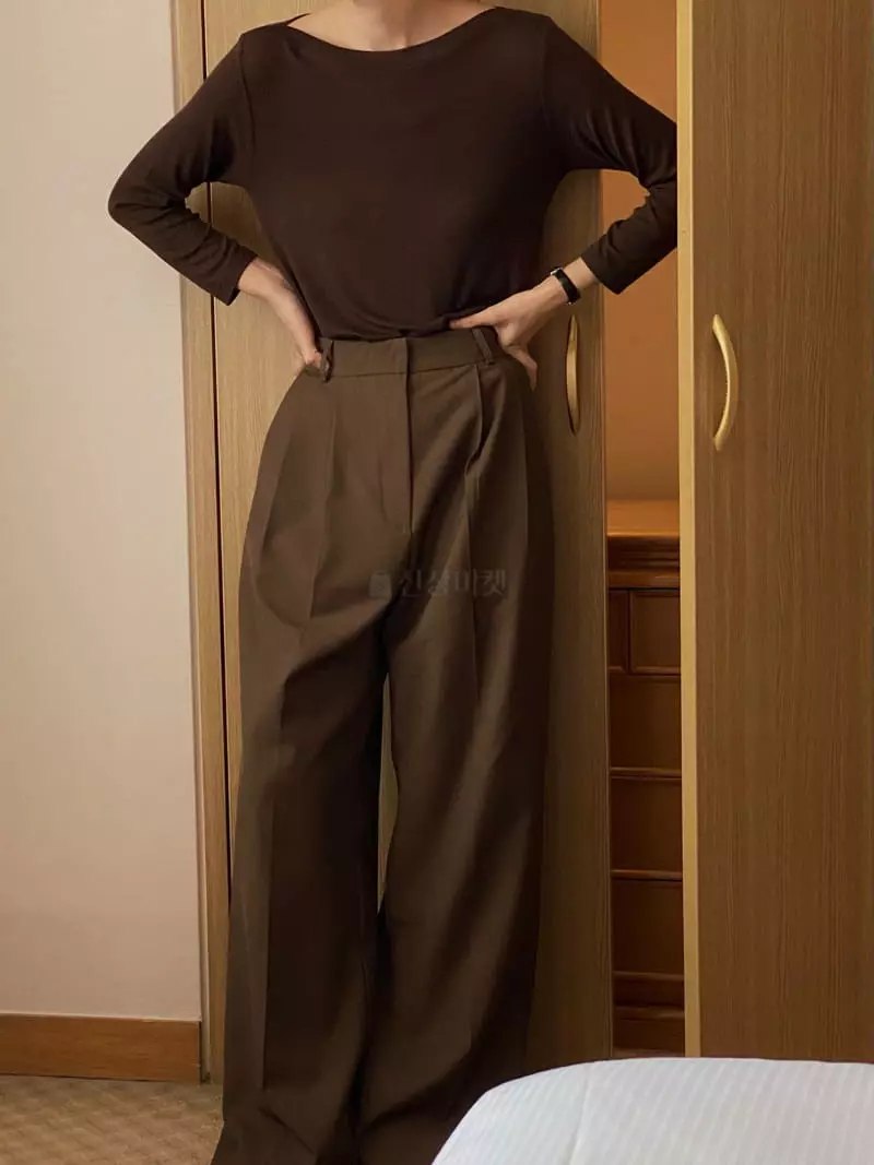 Plat - Korean Women Fashion - #thelittlethings - Rib Boat Neck Tee - 11