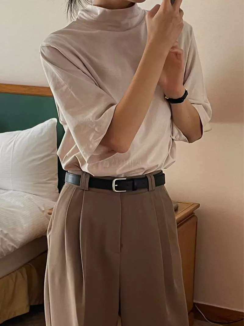 Plat - Korean Women Fashion - #womensfashion - Half Tee