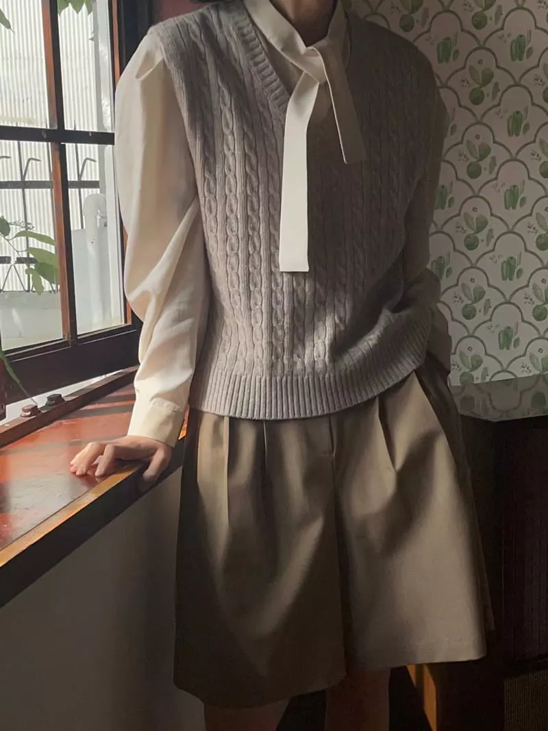 Plat - Korean Women Fashion - #womensfashion - Tie Blouse - 10