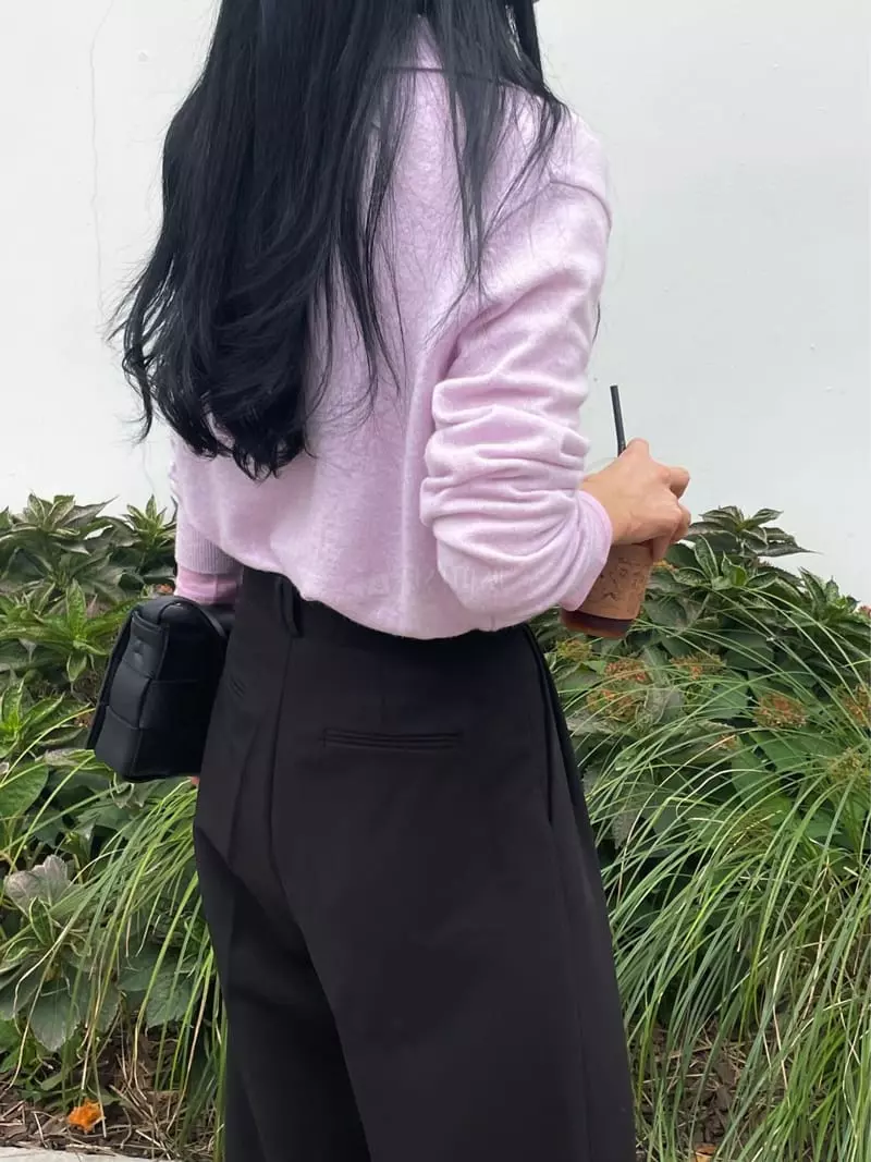 Plat - Korean Women Fashion - #womensfashion - Cash Collar Button Knit Tee - 6
