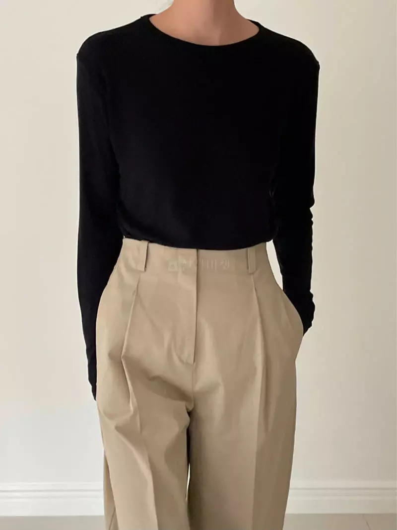 Plat - Korean Women Fashion - #womensfashion - Soft Round Tee - 7