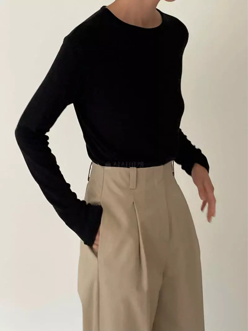 Plat - Korean Women Fashion - #womensfashion - Soft Round Tee - 9