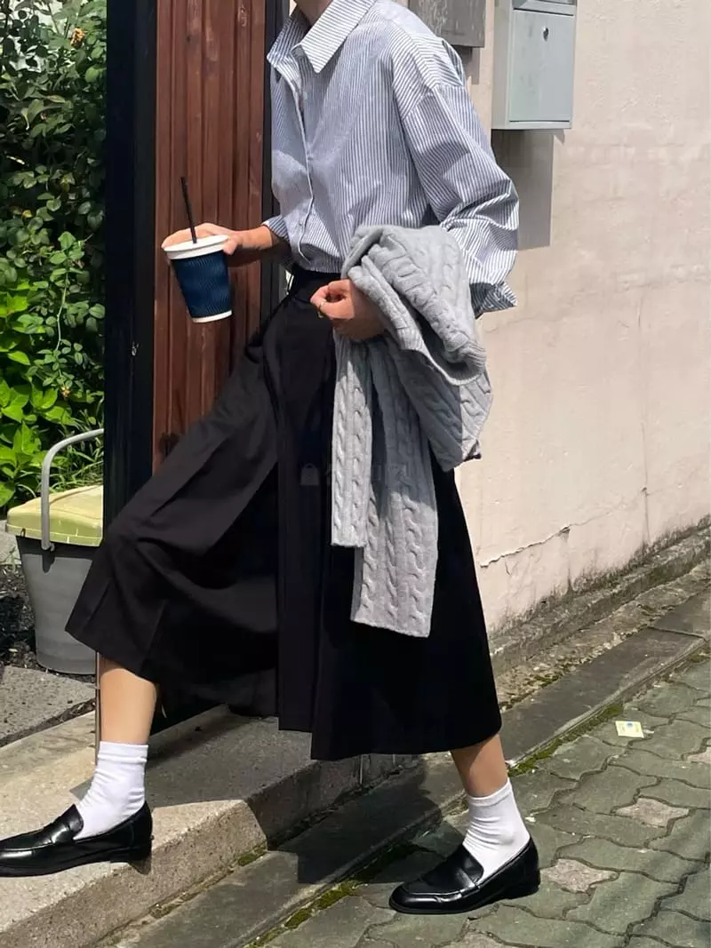 Plat - Korean Women Fashion - #womensfashion - Breeds Wrinkle Pants - 3