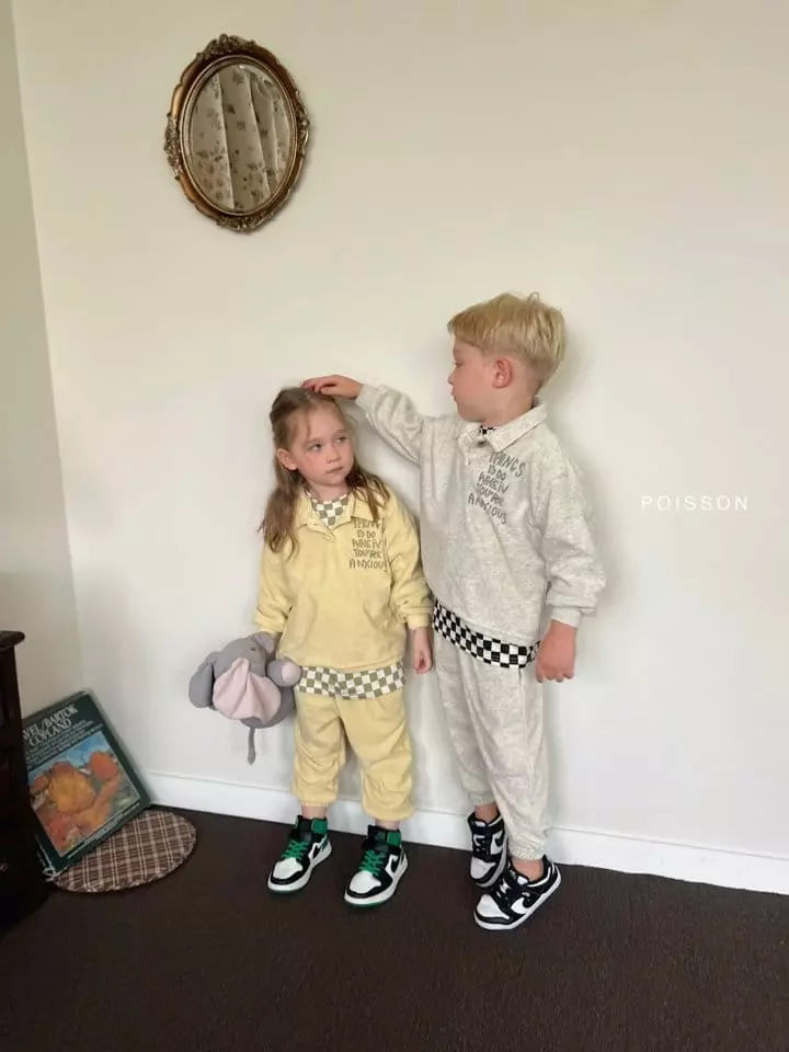 Poisson - Korean Children Fashion - #childofig - Terry Loose Collar Tee - 6