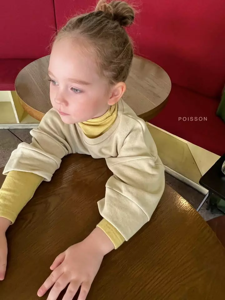 Poisson - Korean Children Fashion - #childrensboutique - Loose Neck Turtleneck Tee - 8