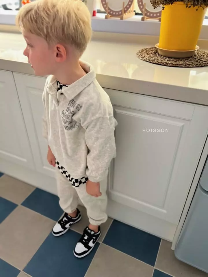 Poisson - Korean Children Fashion - #magicofchildhood - Terry Loose Collar Tee - 2