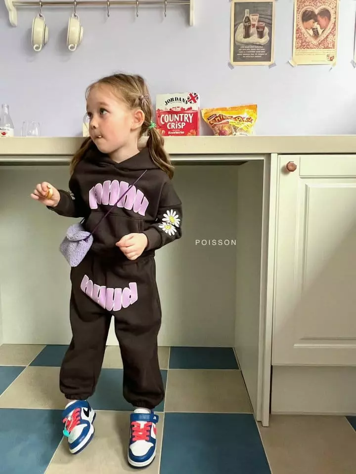 Poisson - Korean Children Fashion - #minifashionista - Jolly Hoody Top Bottom Set - 5