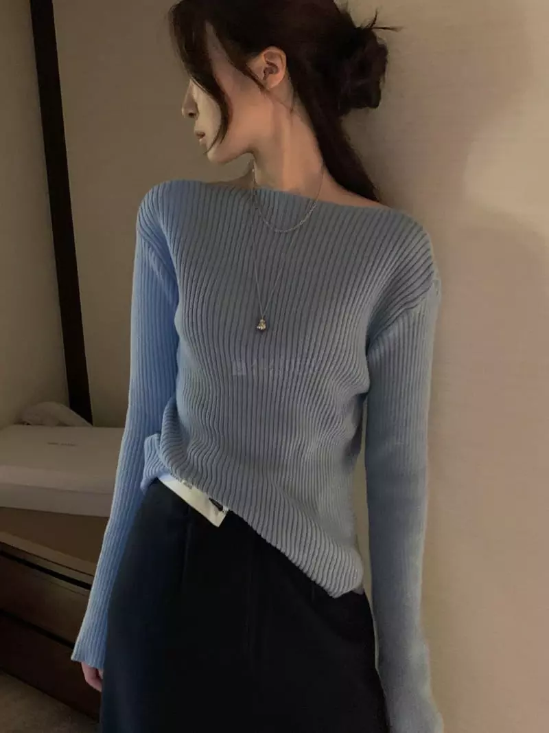 Poster - Korean Women Fashion - #momslook - Apfel Two-way Knit Tee - 6