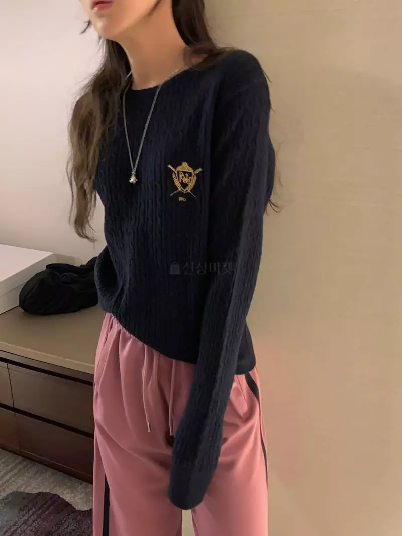 Poster - Korean Women Fashion - #womensfashion - Rorell Embroidery Knit Tee - 4