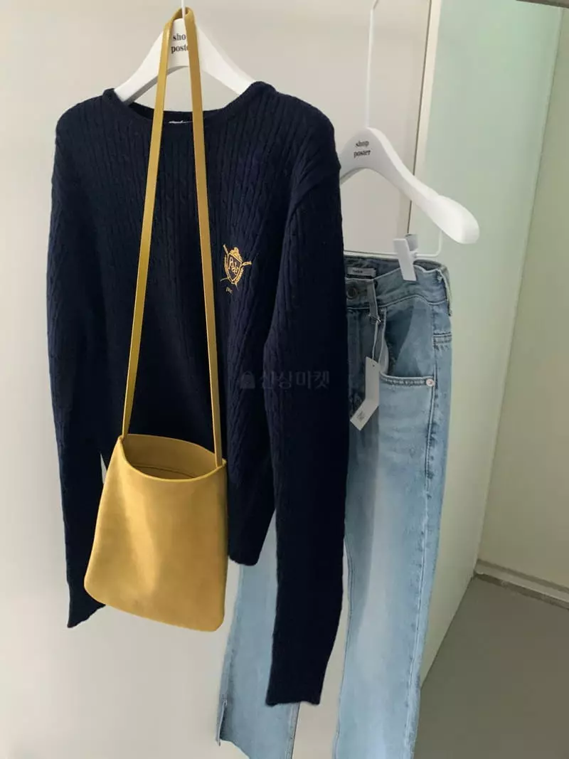 Poster - Korean Women Fashion - #momslook - Rorell Embroidery Knit Tee - 6