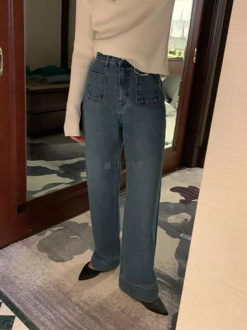 Poster - Korean Women Fashion - #momslook - Pocket Jeans