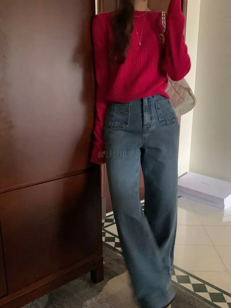 Poster - Korean Women Fashion - #momslook - Pocket Jeans - 5