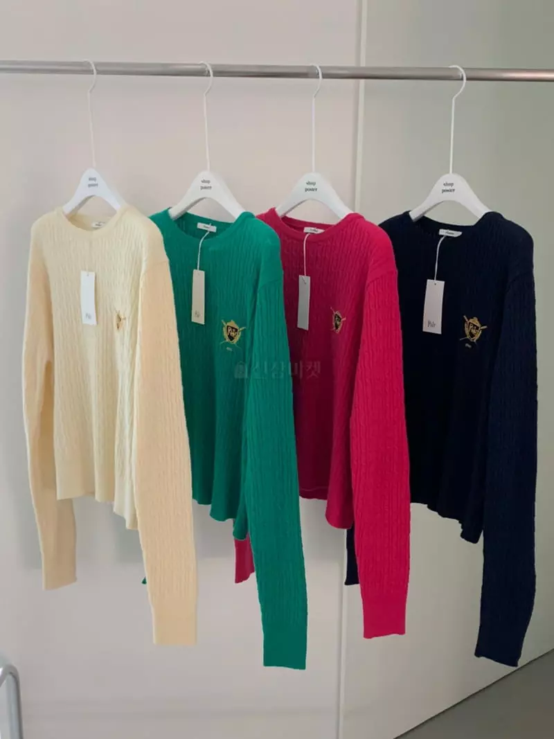 Poster - Korean Women Fashion - #womensfashion - Rorell Embroidery Knit Tee