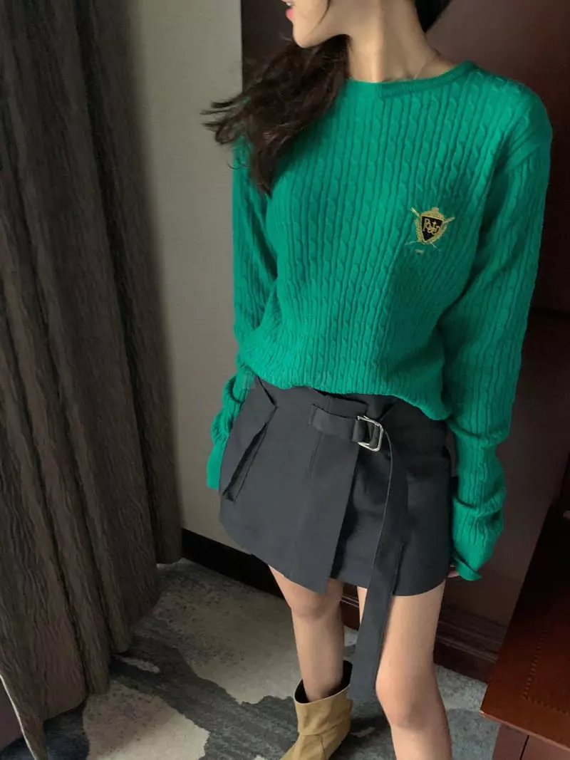Poster - Korean Women Fashion - #womensfashion - Rorell Embroidery Knit Tee - 5