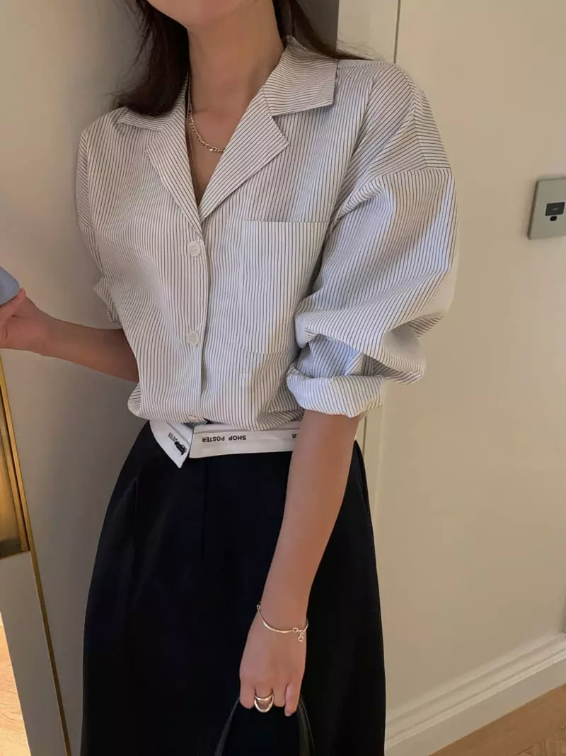 Poster - Korean Women Fashion - #womensfashion - Pore Shirt - 6