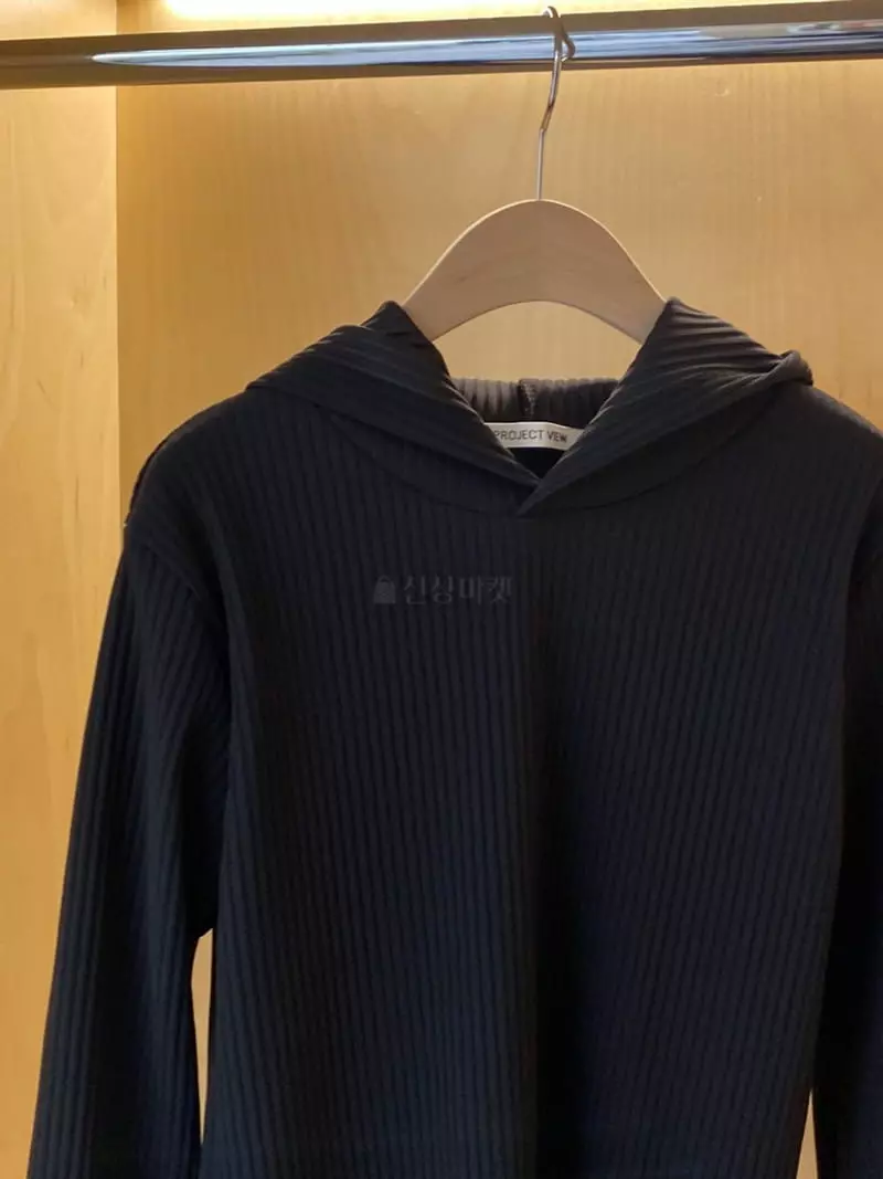 Project View - Korean Women Fashion - #momslook - Rib Hoody Tee - 2