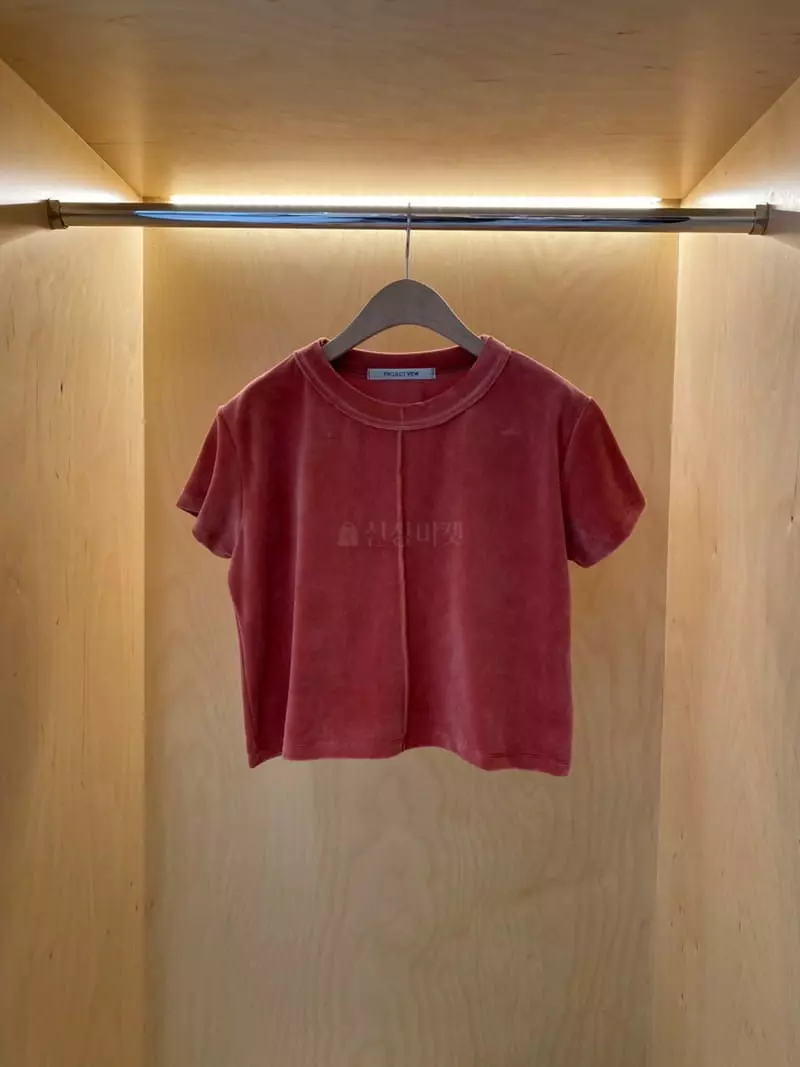 Project View - Korean Women Fashion - #thatsdarling - Veloure Slit Tee - 5