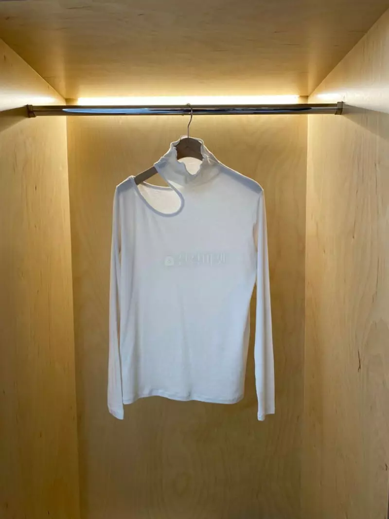 Project View - Korean Women Fashion - #momslook - Slit Rib Turtleneck Tee - 4