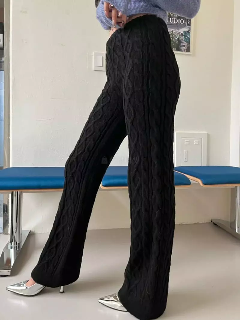 Project Wave - Korean Women Fashion - #momslook - Egg Knit Pants - 6