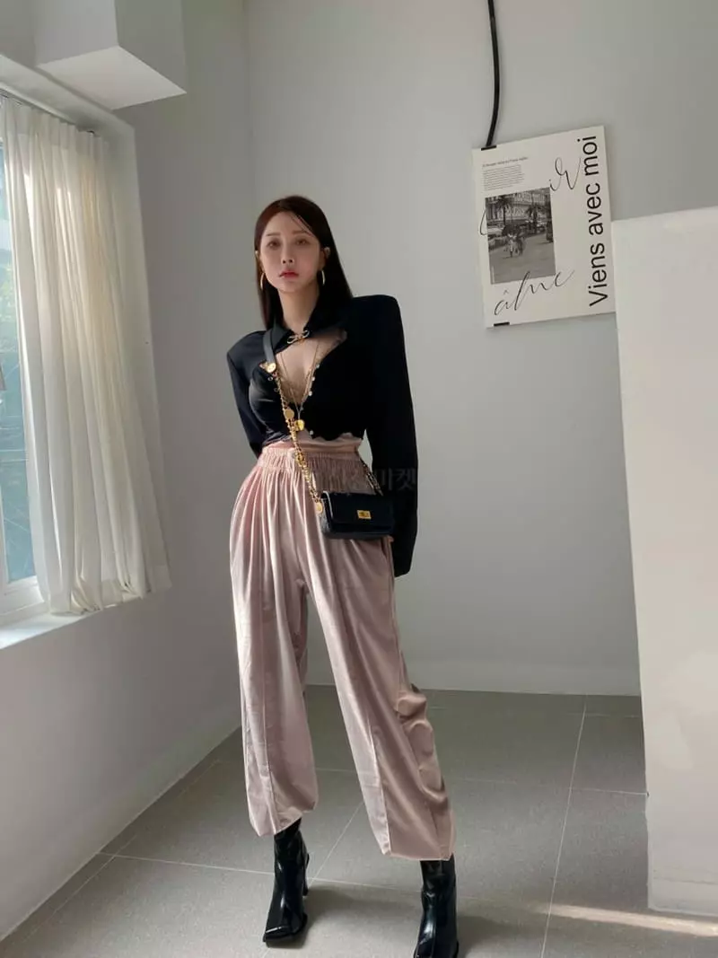 Project Wave - Korean Women Fashion - #womensfashion - Anna Velvet Pants - 4
