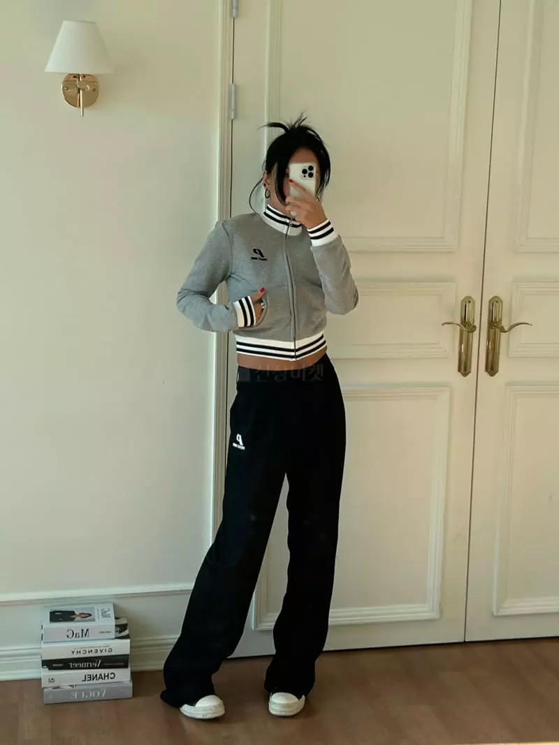 Project Wave - Korean Women Fashion - #momslook - P Embroidery Zip-up - 10