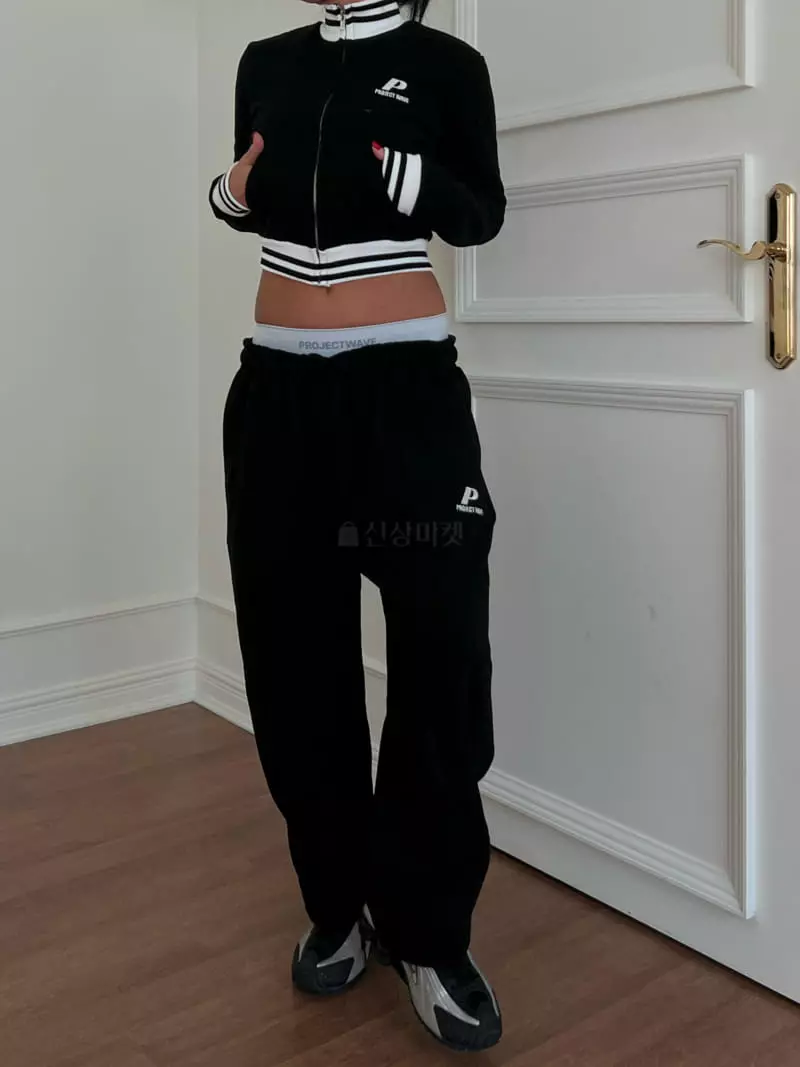 Project Wave - Korean Women Fashion - #shopsmall - P Embroidery Pants - 2