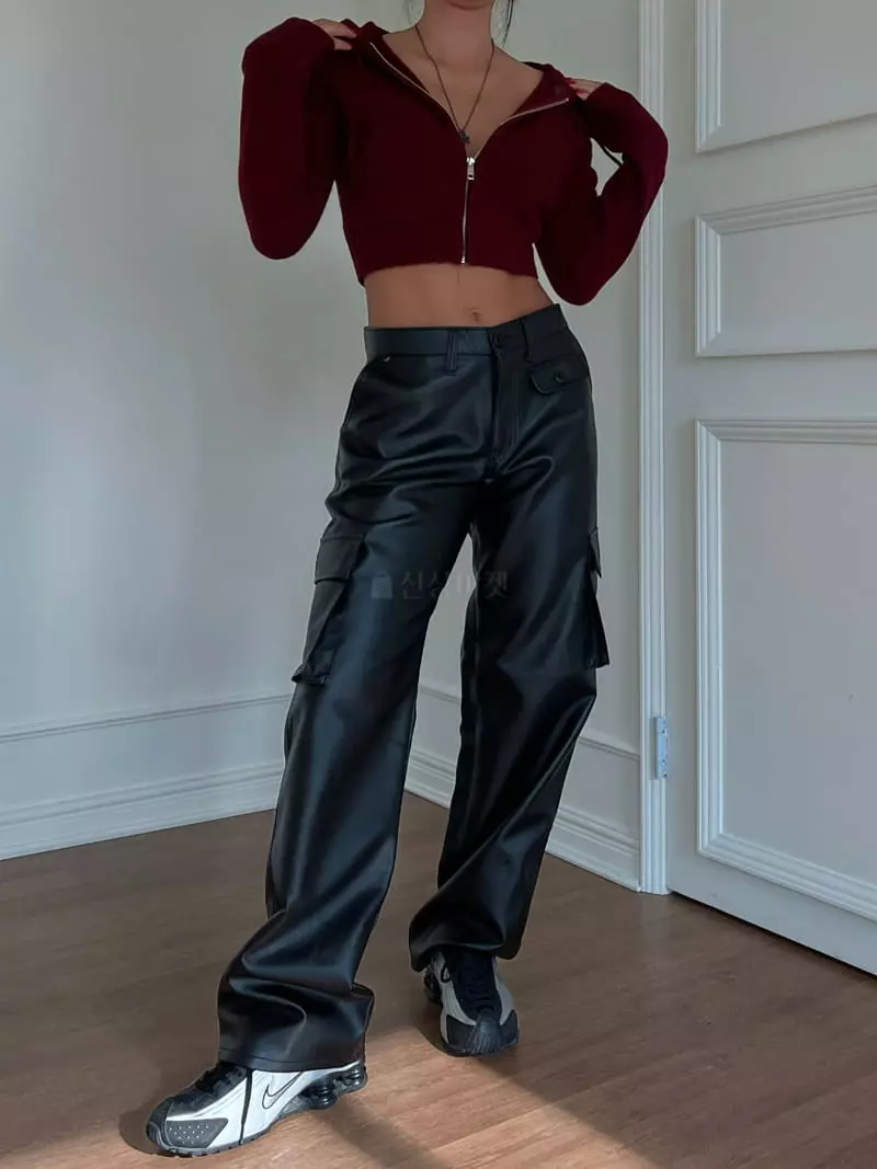 Project Wave - Korean Women Fashion - #thatsdarling - Leather Pants - 4