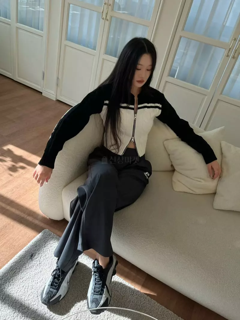 Project Wave - Korean Women Fashion - #womensfashion - Crop Knit Zip-up - 3