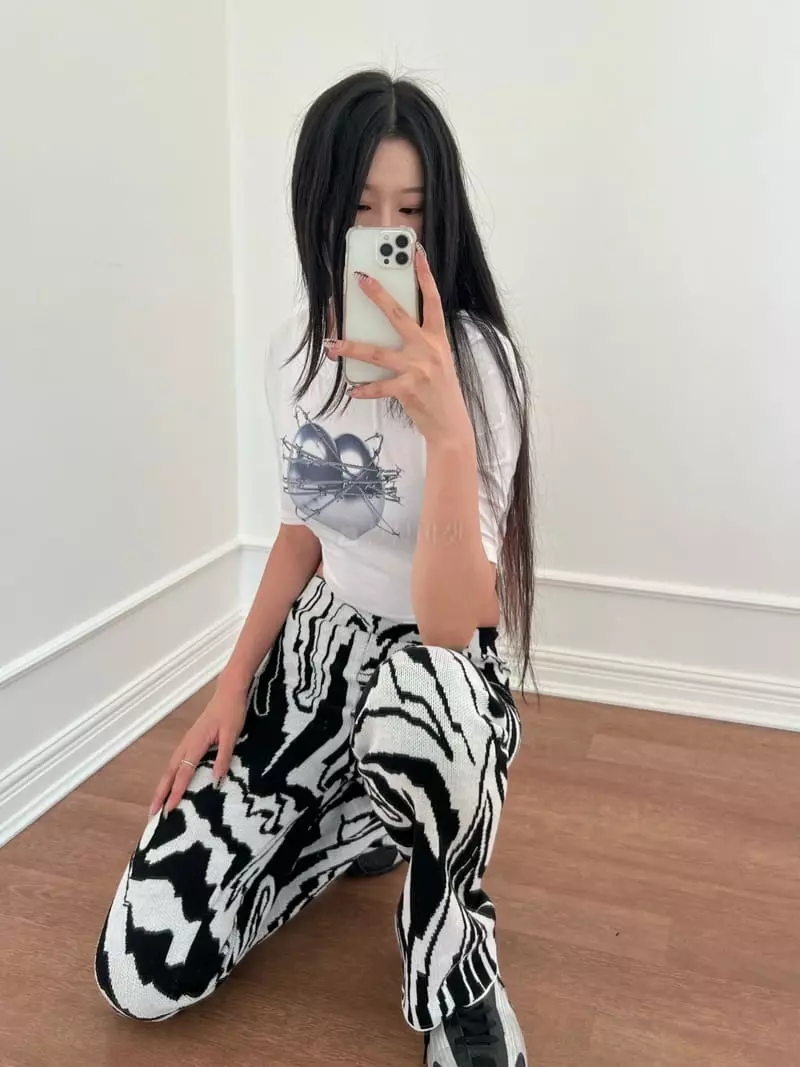 Project Wave - Korean Women Fashion - #womensfashion - Zebra Pants - 3