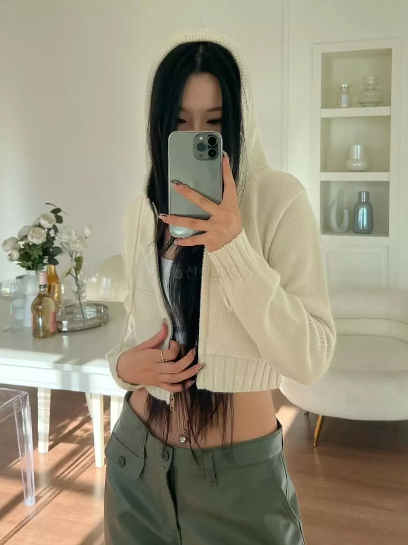 Project Wave - Korean Women Fashion - #womensfashion - Cashmere Hoody Zip-up - 8