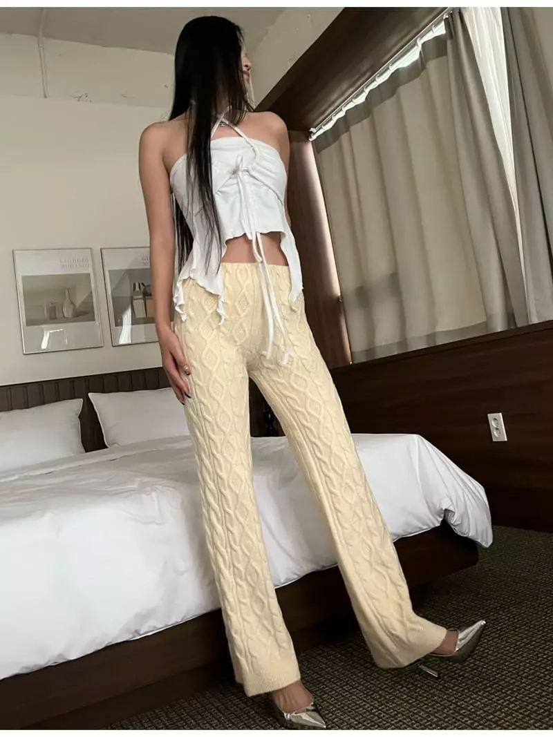 Project Wave - Korean Women Fashion - #womensfashion - Egg Knit Pants