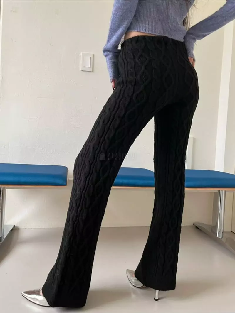 Project Wave - Korean Women Fashion - #womensfashion - Egg Knit Pants - 7