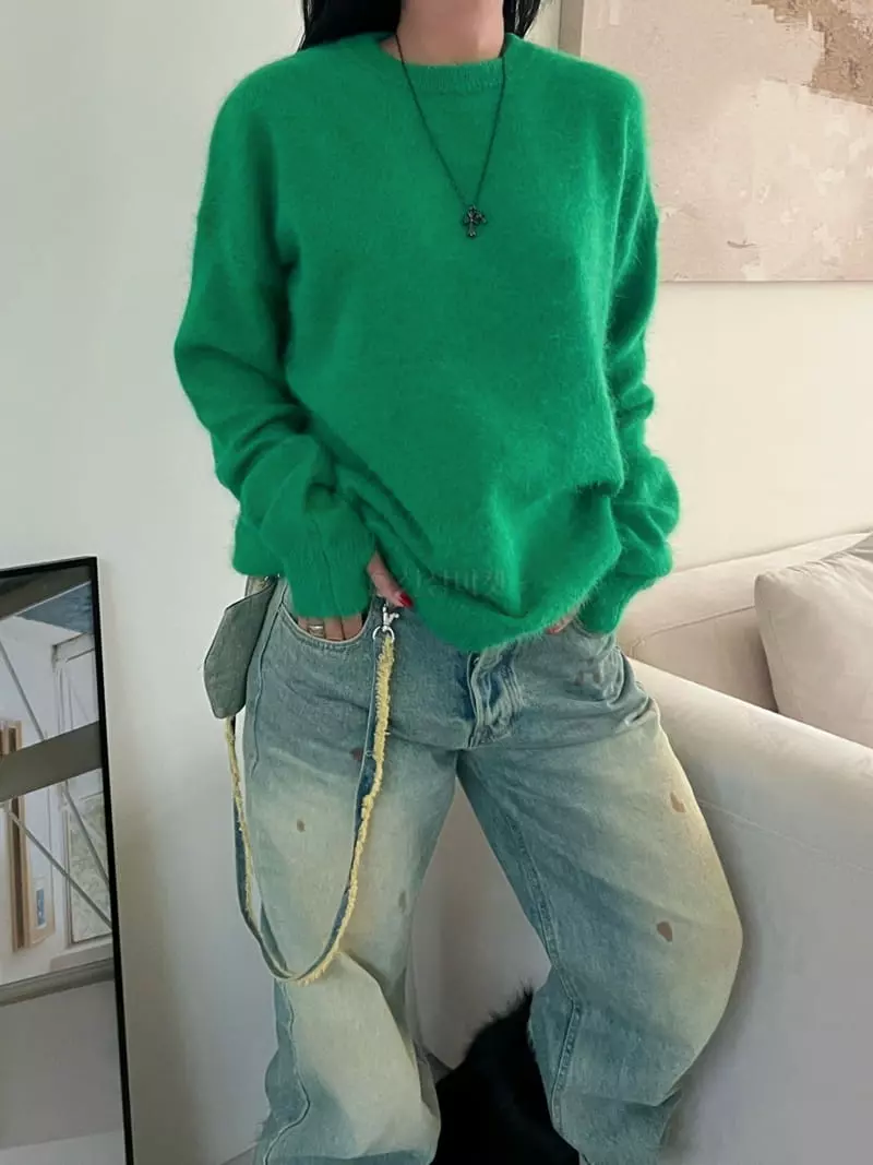 Project Wave - Korean Women Fashion - #womensfashion - Angora Rabbit Knit Tee - 10