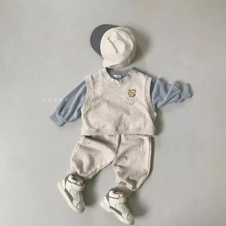 Raker - Korean Children Fashion - #Kfashion4kids - Caramel Vest Terry - 3
