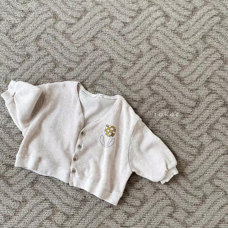 Raker - Korean Children Fashion - #discoveringself - Caramel Cardigan Waffle