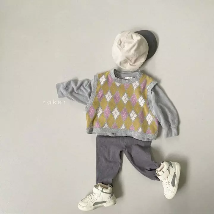 Raker - Korean Children Fashion - #kidsshorts - Caramel Vest Jacquard
