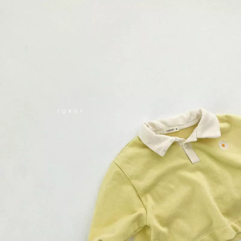 Raker - Korean Children Fashion - #kidsshorts - Daisy Collar Tee - 2