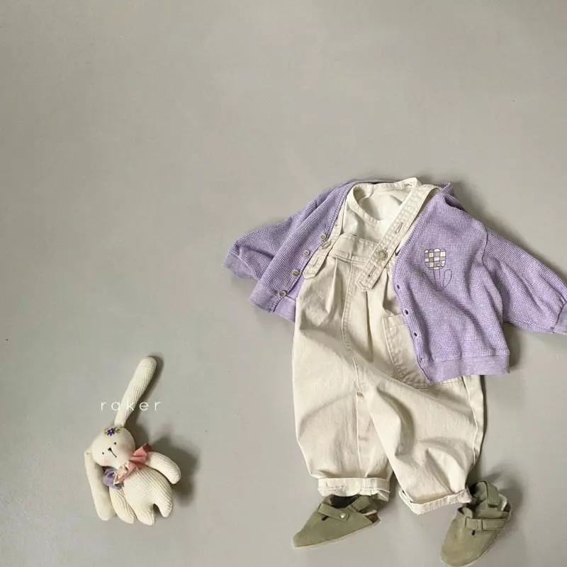 Raker - Korean Children Fashion - #kidsshorts - Caramel Cardigan Waffle - 4