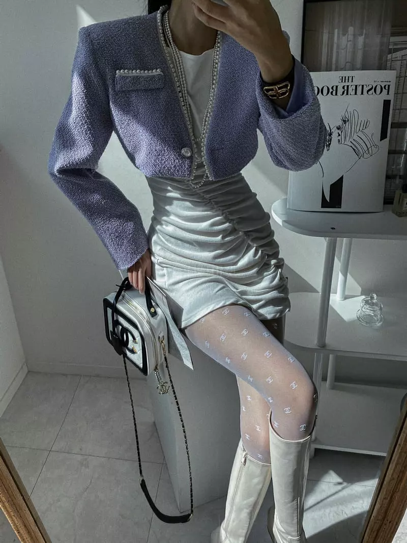 Rare Closet - Korean Women Fashion - #momslook - Pearl Twid Jacket - 10