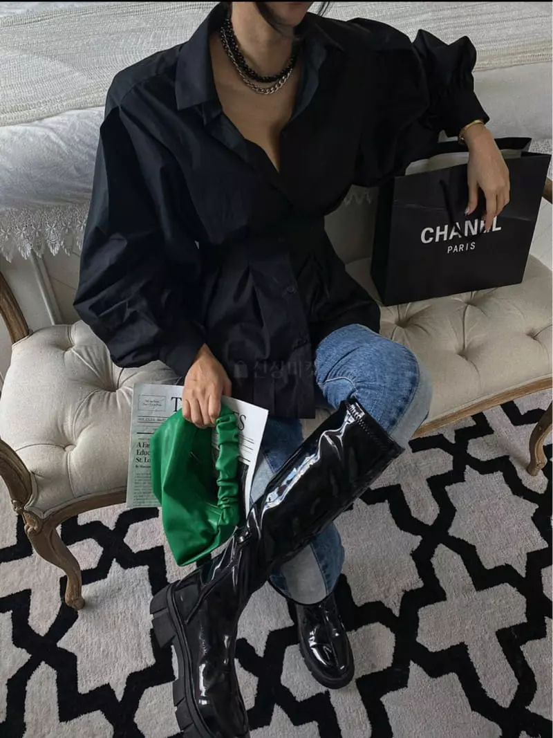 Rare Closet - Korean Women Fashion - #momslook - Sleeveless Balloon Shirt - 5