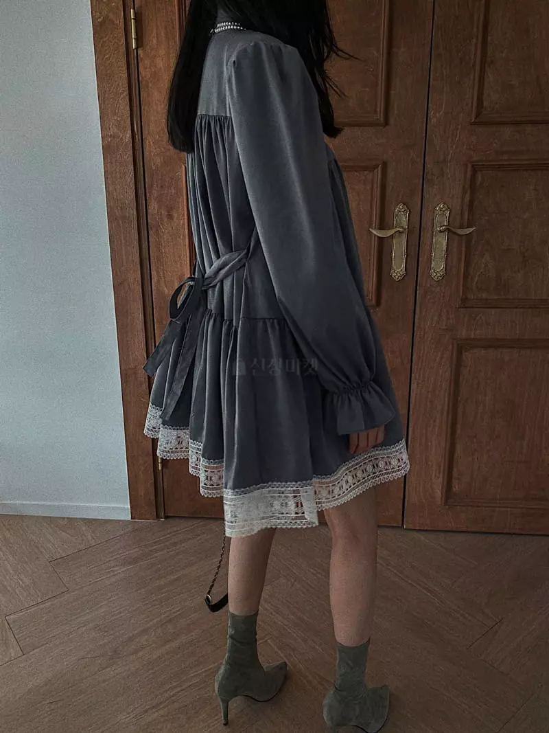 Rare Closet - Korean Women Fashion - #womensfashion - Brondy Lace One-piece - 4