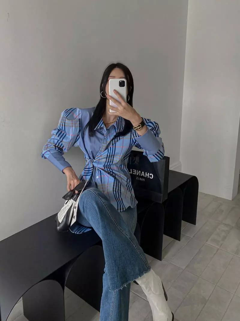 Rare Closet - Korean Women Fashion - #womensfashion - Bubery Wrap Shirt - 4