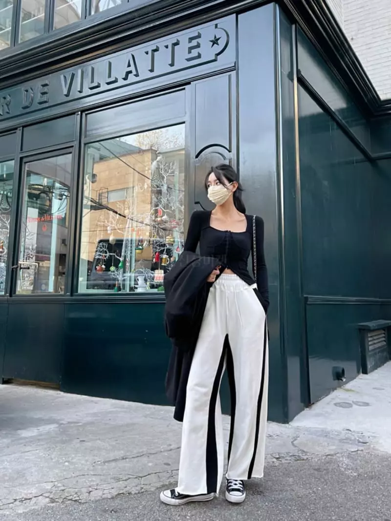 Rare Closet - Korean Women Fashion - #momslook - Color Wide Pants - 8