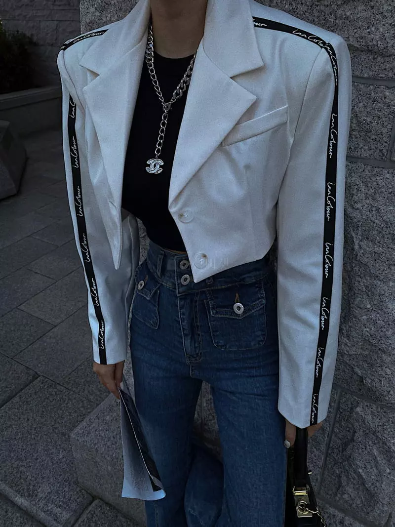 Rare Closet - Korean Women Fashion - #momslook - Lettering Jacket - 3