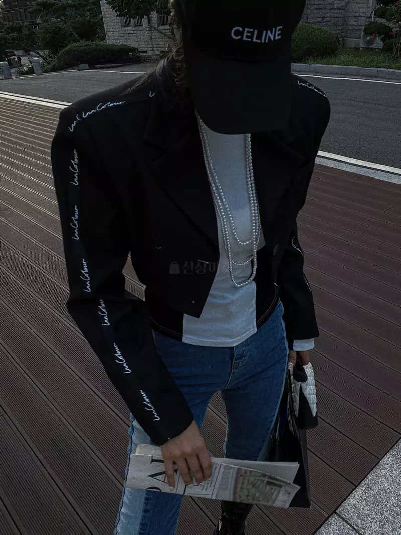 Rare Closet - Korean Women Fashion - #momslook - Lettering Jacket - 4
