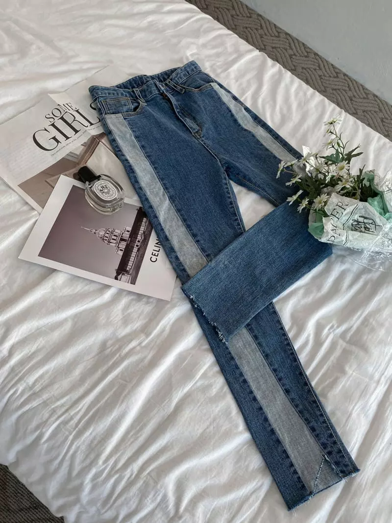 Rare Closet - Korean Women Fashion - #momslook - Line Skinny Pants - 4