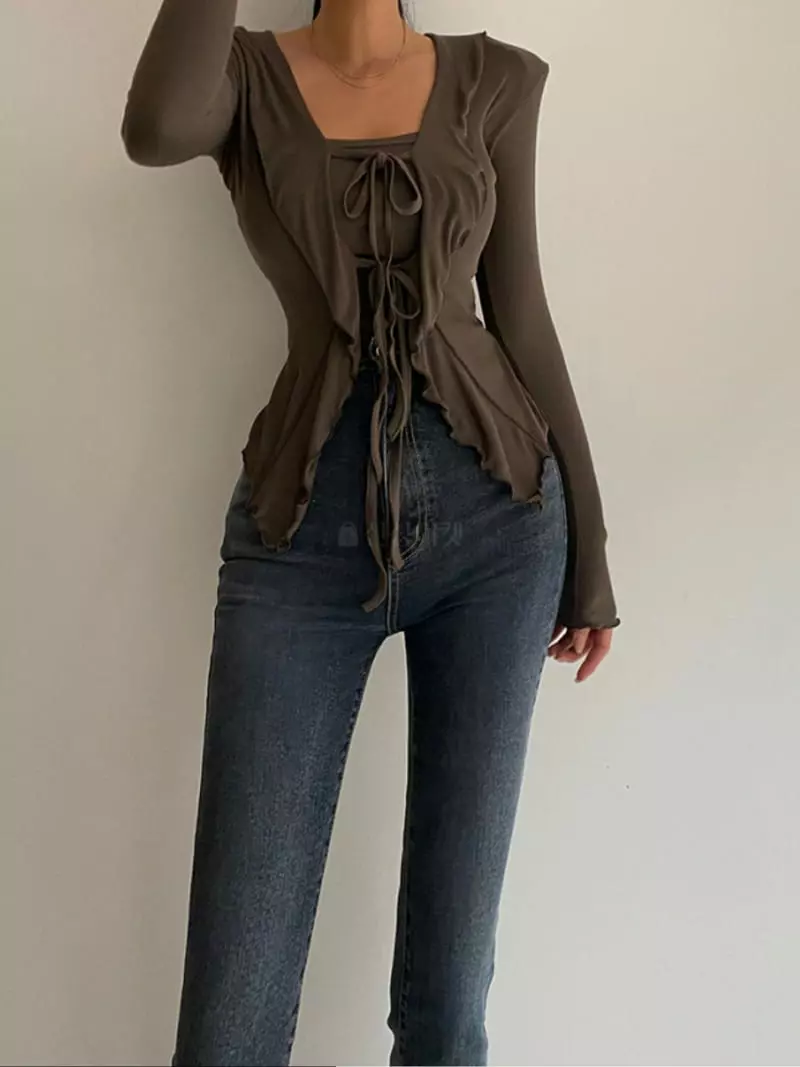 Rare Closet - Korean Women Fashion - #pursuepretty - Loe Frill Cardigan - 10